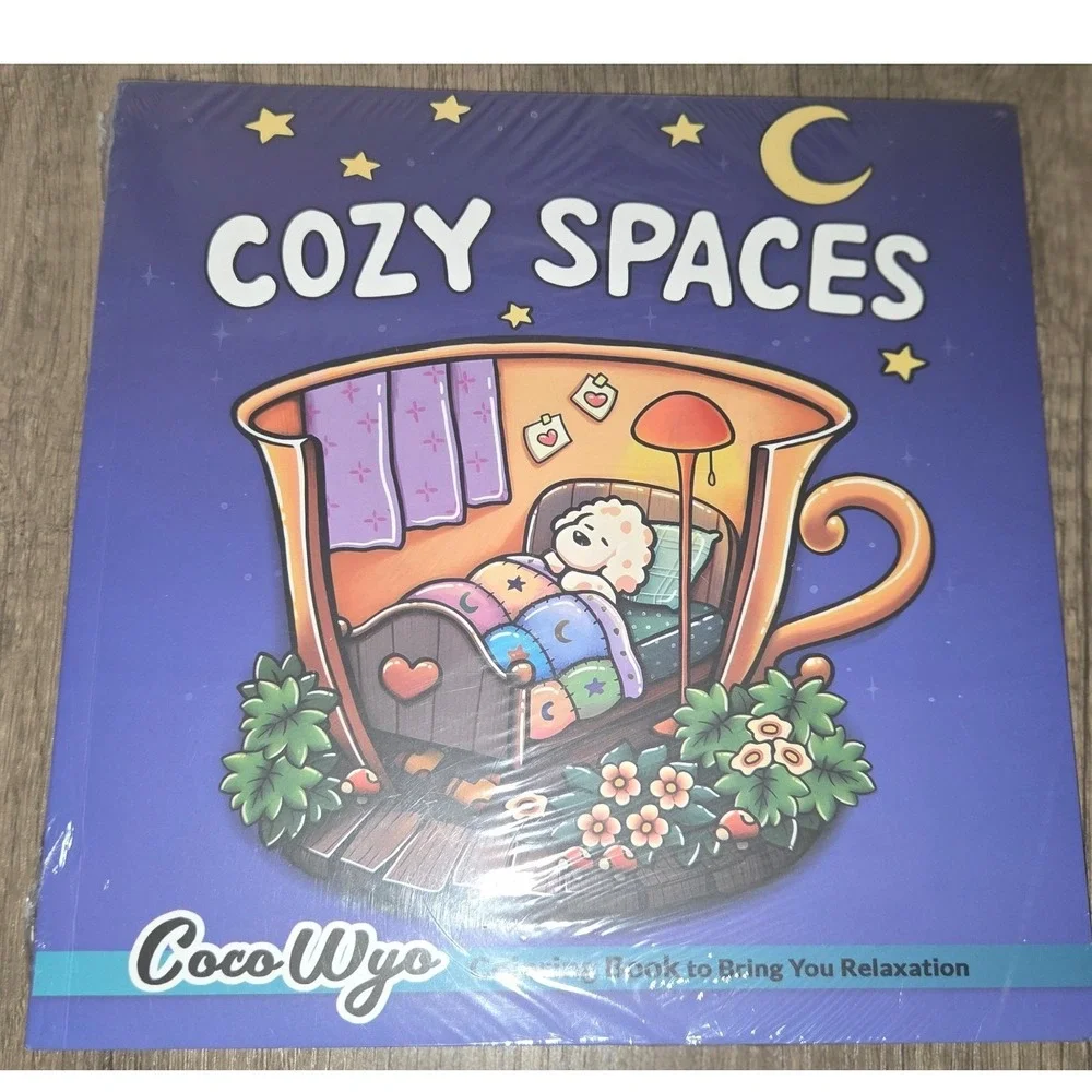 Coco Wyo Coloring Book Bundle Cute Groovy Cozy Spaces Hygge Place Set of 3 New